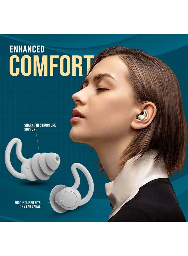 Homeaura Silicone Ear Plugs for Noise Reduction Swimming Sleeping Flight Travel studying and bathing | Waterproof and Anti-Drop Ear Buds | 1 Pair | Men and Women - Image 5