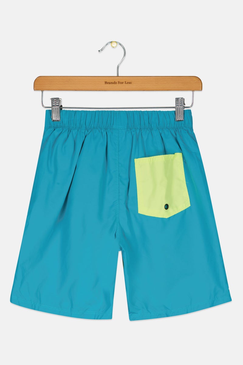 Lefties شورتات قصيرة مطبوعة للأطفال الأولاد، زرقاء - Image 2