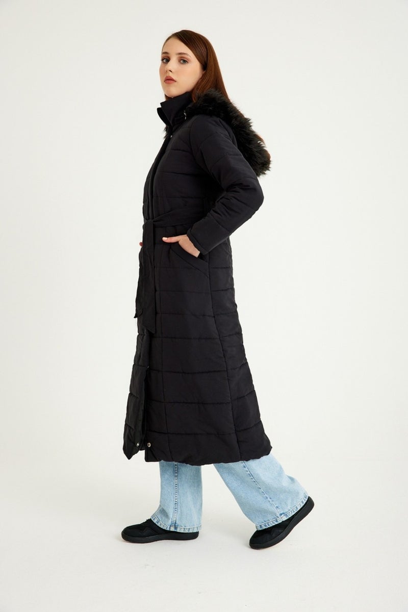 Barbora Daily Winter Full Length Women's Puffer Coat BT180BLACK7  - Image 1