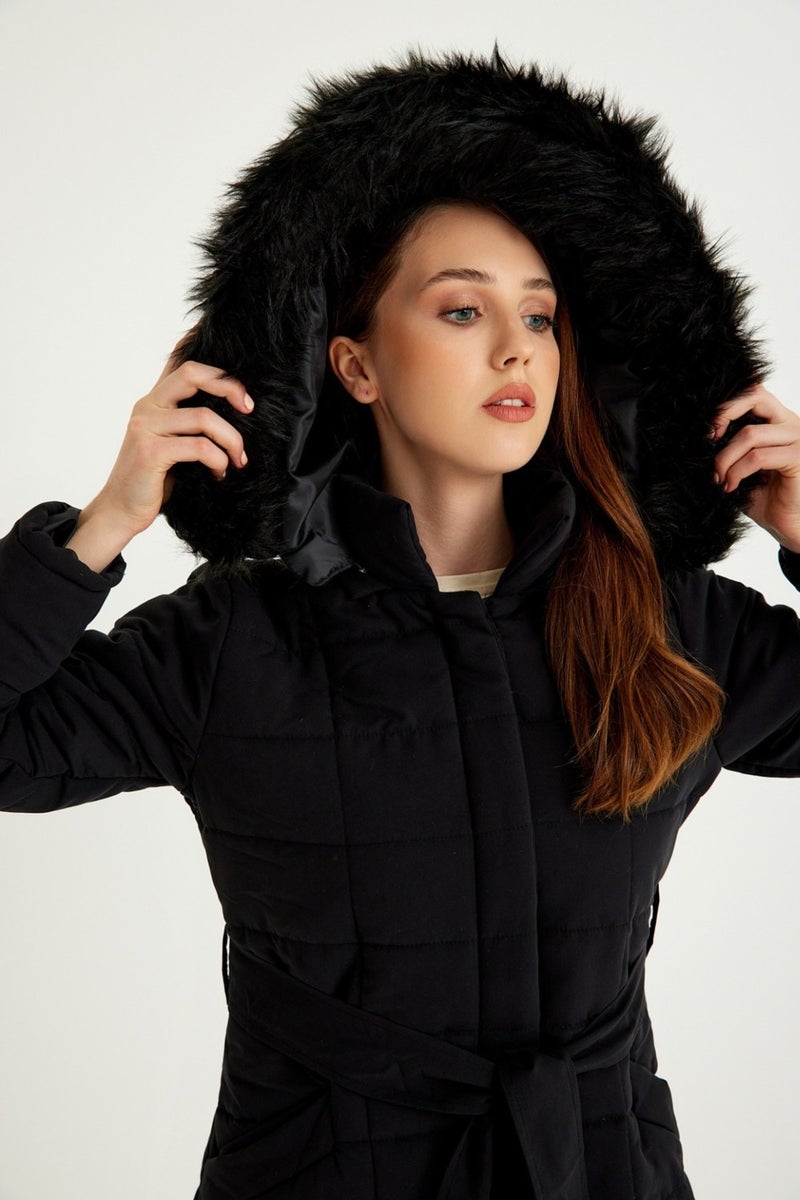Barbora Daily Winter Full Length Women's Puffer Coat BT180BLACK7  - Image 2