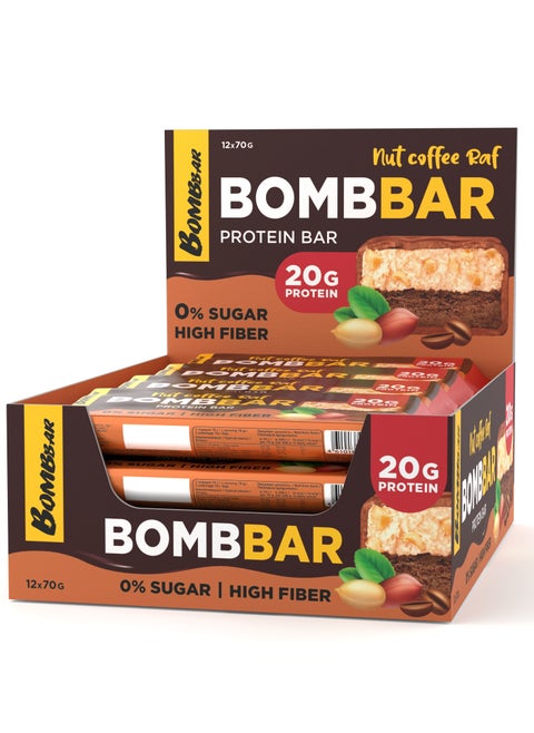 Protein Bar with Nut Coffee Raf High Fiber 12x70g