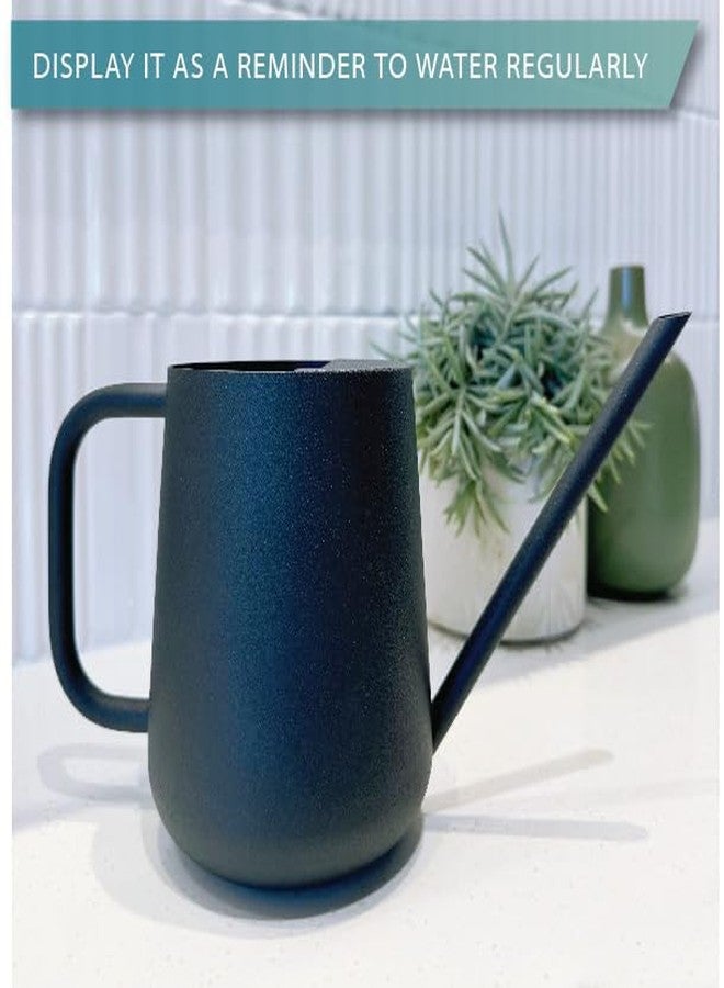 LOOPSEED Metal Watering Can for Indoor Houseplants Outdoor Garden Long Sprout Water Can for Succulents Herb Bonsai Modern Garden Tool 33.8oz/1000ml (Dashing Black) - Image 2