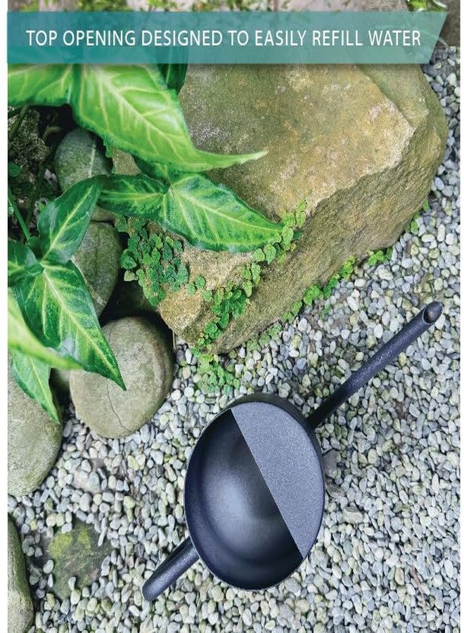 LOOPSEED Metal Watering Can for Indoor Houseplants Outdoor Garden Long Sprout Water Can for Succulents Herb Bonsai Modern Garden Tool 33.8oz/1000ml (Dashing Black) - Image 5