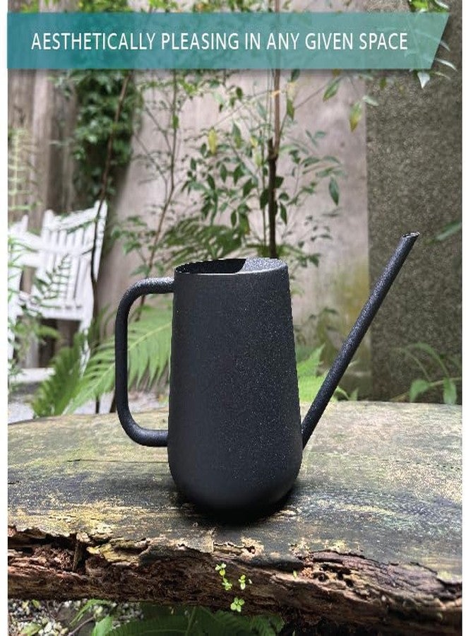 LOOPSEED Metal Watering Can for Indoor Houseplants Outdoor Garden Long Sprout Water Can for Succulents Herb Bonsai Modern Garden Tool 33.8oz/1000ml (Dashing Black) - Image 4