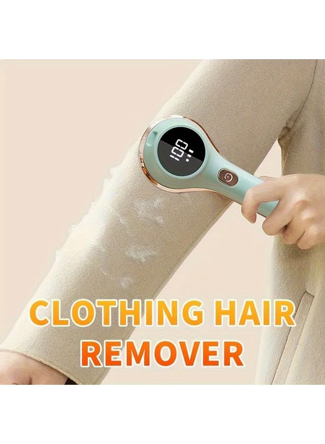 Purple USB Rechargeable Electric Lint Remover Portable Hair Trimmer For Clothes Furniture Carpets - Image 4