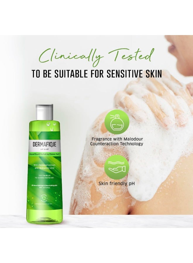 Dermafique Aqua Cloud Hydrating Shower Gel – 250ml, Body Wash for Women & Men, No Parabens/SLS/SLES,with Seaweed Extracts & Hyaluronic Acid, Suitable for Sensitive - Normal Skin | Dermatologist Tested - Image 5