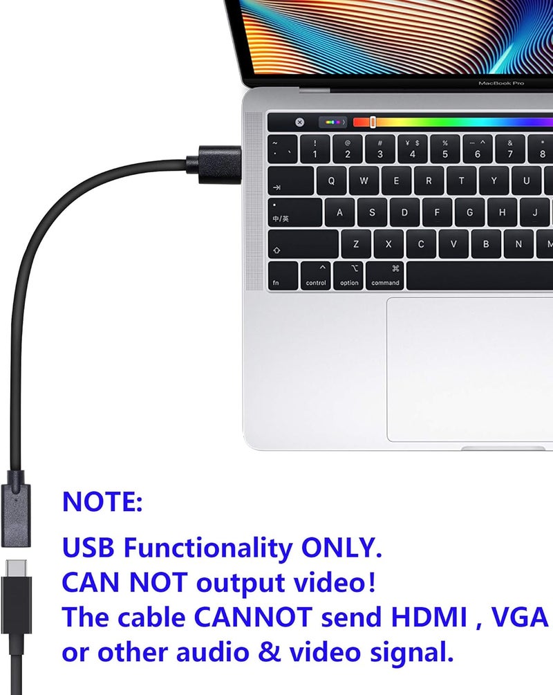 CERRXIAN USB 30 Type A Male to USB 30 Type C Female Connector Converter Adapter Black 3ft - Image 3
