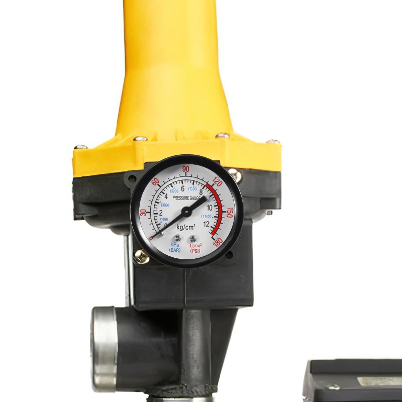 Industrial Air Pressure Gauge 0 12kg Bottom Mount Brass Fittings Protective Case - Image 5