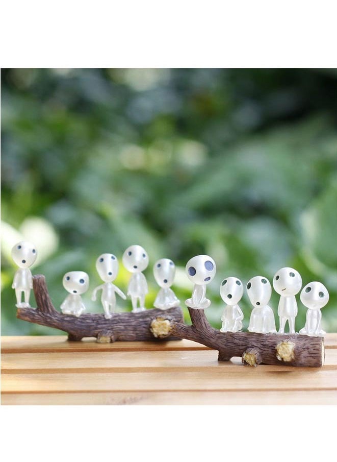 Muyixin 10 PCS Luminous Ghost Tree Elves Miniature Garden Gnome Glow in Dark Resin Fairy Garden Accessories for Micro Landscape Outdoor Patio Terrace Balcony Yard Decoration  - Image 4