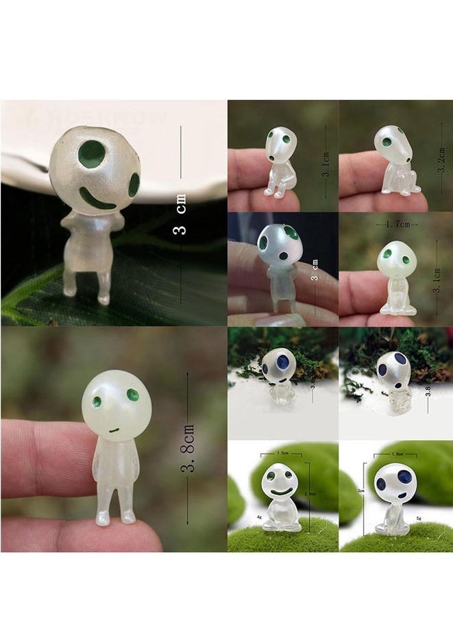 Muyixin 10 PCS Luminous Ghost Tree Elves Miniature Garden Gnome Glow in Dark Resin Fairy Garden Accessories for Micro Landscape Outdoor Patio Terrace Balcony Yard Decoration  - Image 5