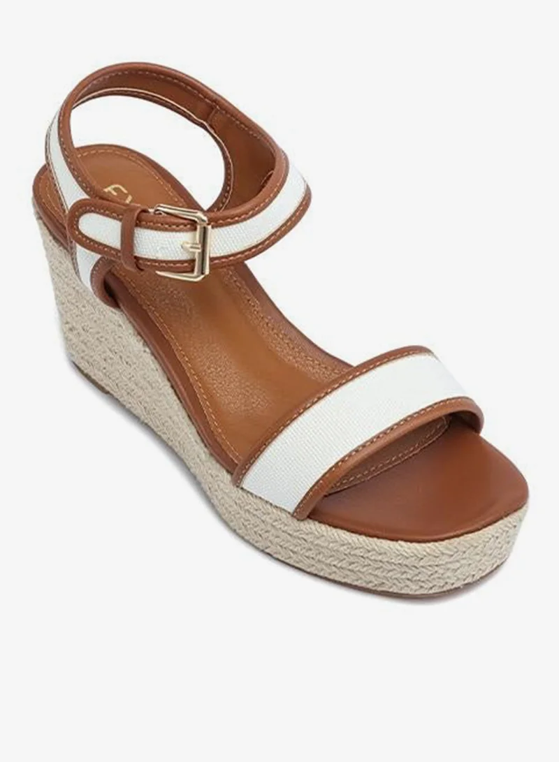 فايور Stylish Buckle Espadrille Wedge AJ 005