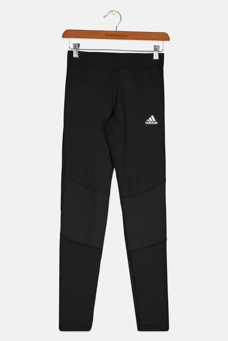 Adidas Kids Girl Brand Logo Sportswear Leggings, Black  - Image 1