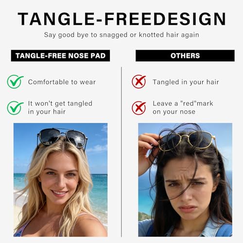 KUGUAOK Polarized Aviator Sunglasses for Women Men UV Protection Running Outdoors Tangle Free Sun Glasses Vintage Shades - Image 3