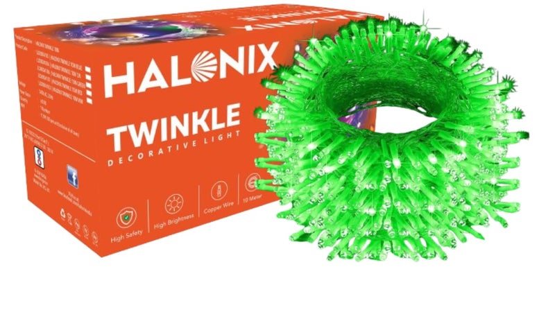 HALONIX Twinkle 10M Green 46 LED Decorative String Light | Diwali Light | Fairy Light | Festival Light | Curtain Light for Decoration | Perfect led Light for Diwali, Christmas, and Other Occasions. - Image 4
