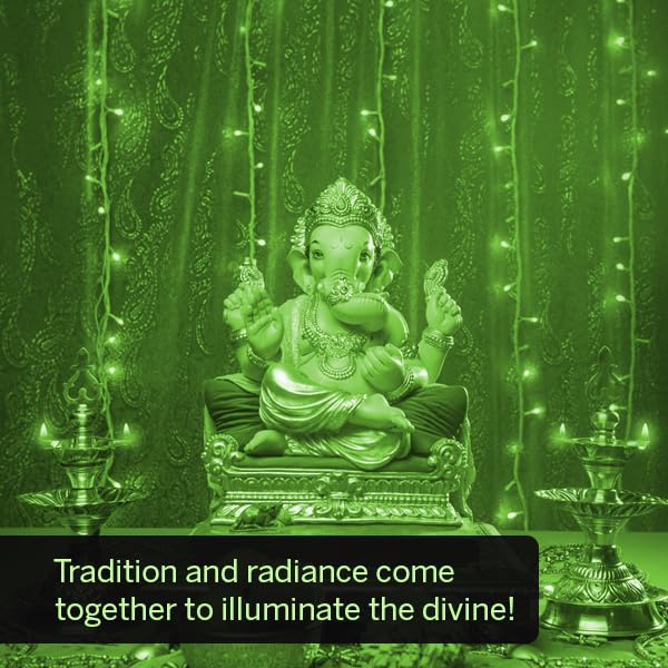 HALONIX Twinkle 10M Green 46 LED Decorative String Light | Diwali Light | Fairy Light | Festival Light | Curtain Light for Decoration | Perfect led Light for Diwali, Christmas, and Other Occasions. - Image 2