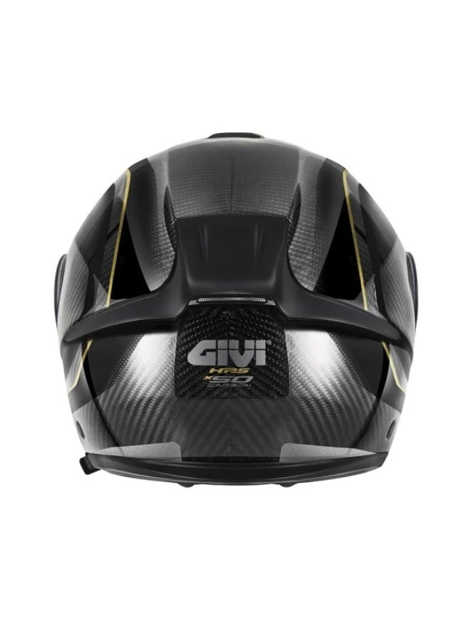 Givi X.50 Modular Helmet – Solid Carbon Black Glossy Gold - Image 3
