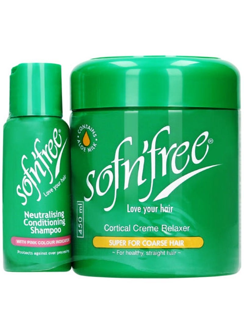 Sofn'free Cortical Creme Shampoo and Relaxer Set - Image 3