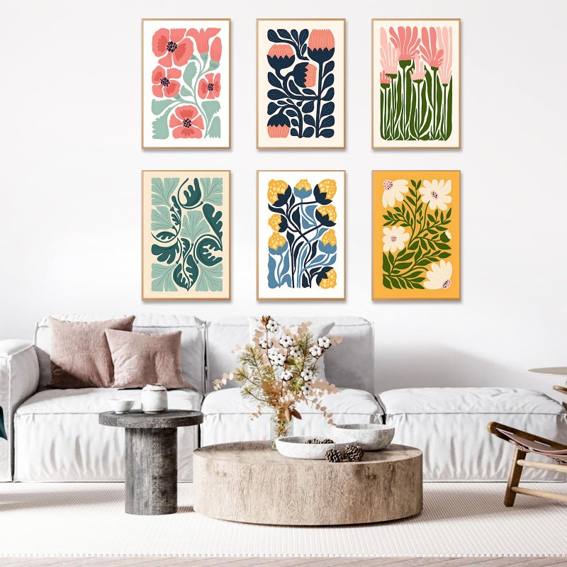 Okarina 6 Pack Paint by Numbers Kit for Adults Beginner, Flower Adult Paint by Number Kits on Canvas, Easy Flowers DIY Acrylic Oil Painting by Numbers Kits, Perfect for Home Decor 8x12 Inch - Image 4