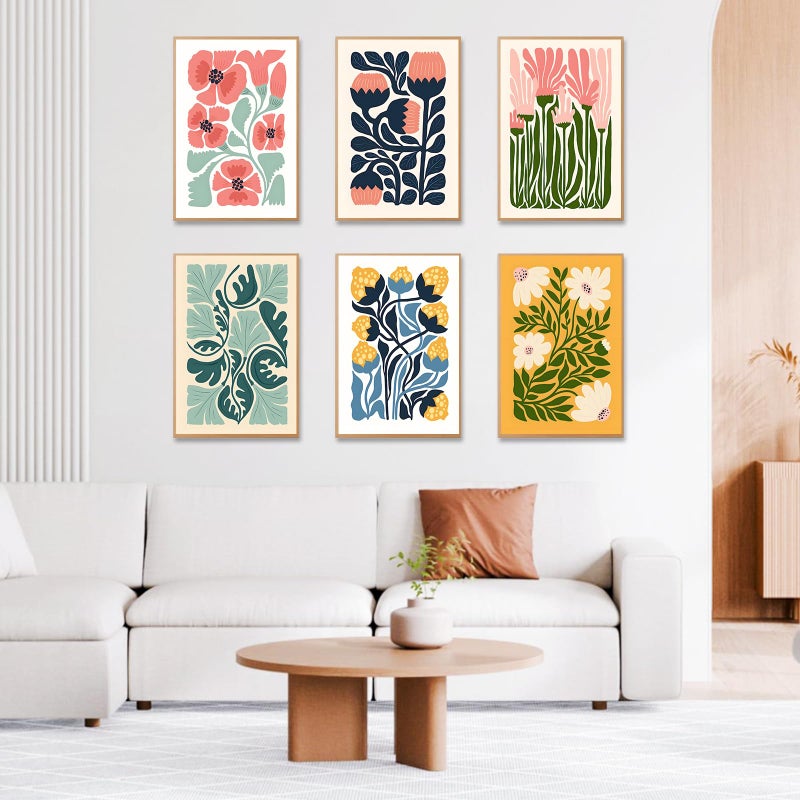 Okarina 6 Pack Paint by Numbers Kit for Adults Beginner, Flower Adult Paint by Number Kits on Canvas, Easy Flowers DIY Acrylic Oil Painting by Numbers Kits, Perfect for Home Decor 8x12 Inch - Image 3