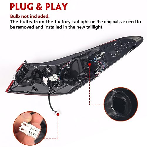 Huray Tail Light Assembly for Toyota Camry 2021-2022 Tail Lamp Replacement 81560-06A20 Driver Side (Left) - Image 2