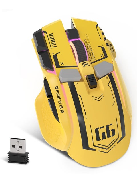 HXSJ G6 RGB 2.4GHz Bluetooth Wireless Gaming Mouse