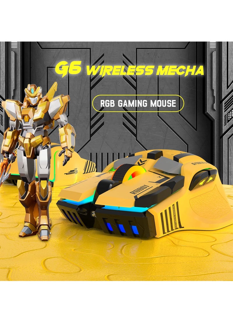 HXSJ - HXSJ G6 RGB 2.4GHz Bluetooth Wireless Gaming Mouse - Image 1