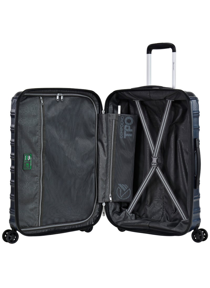 eminent - Hard Case Travel Bag Trolley Luggage Set of 3 TPO Lightweight Suitcase 4 Quiet Double Spinner Wheels with TSA Lock KK30 Dark Navy - Image 1