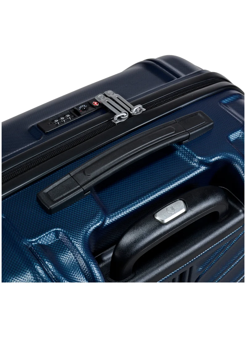 eminent Hard Case Travel Bag Trolley Luggage Set of 3 TPO Lightweight Suitcase 4 Quiet Double Spinner Wheels with TSA Lock KK30 Dark Navy