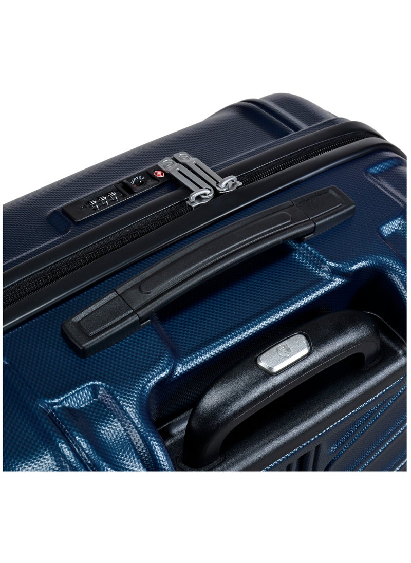eminent - Hard Case Travel Bag Trolley Luggage Set of 3 TPO Lightweight Suitcase 4 Quiet Double Spinner Wheels with TSA Lock KK30 Dark Navy - Image 1