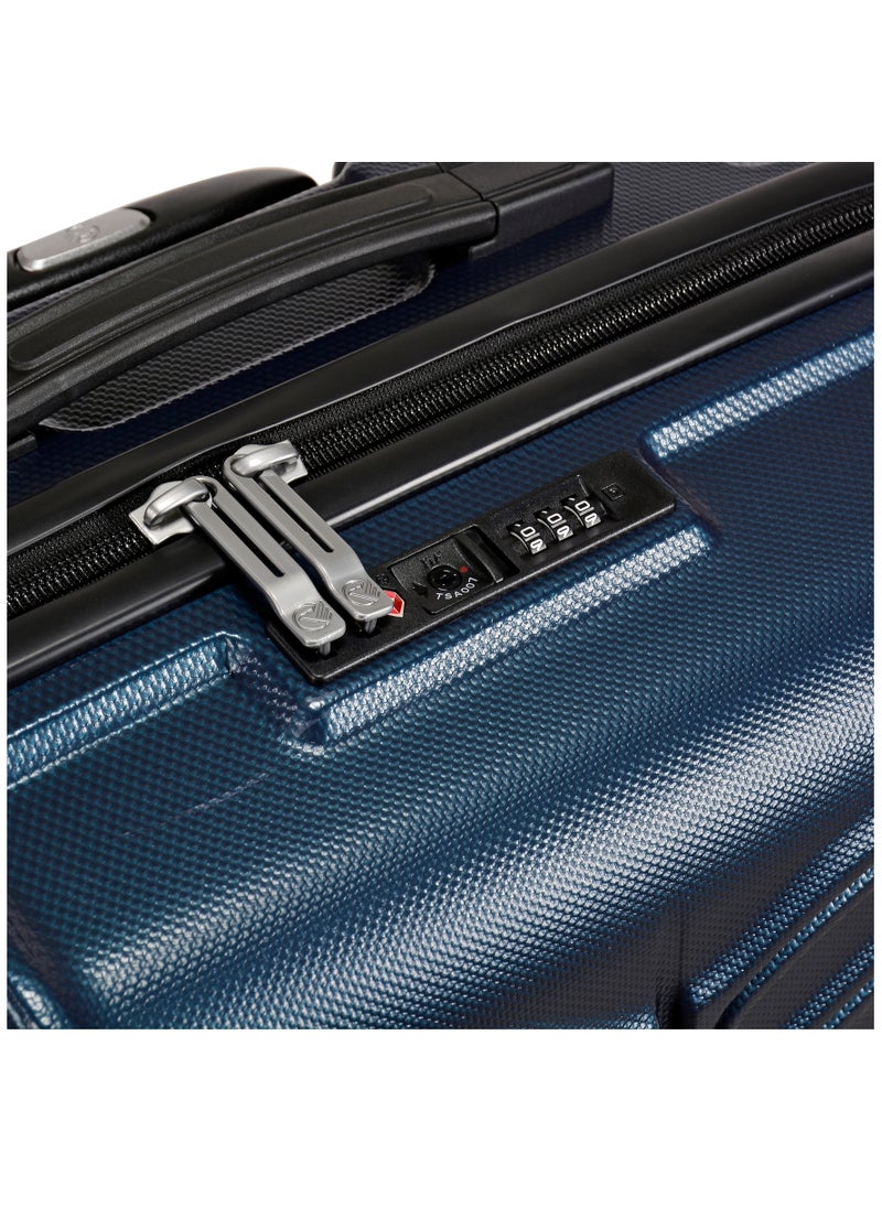 eminent - Hard Case Travel Bag Trolley Luggage Set of 3 TPO Lightweight Suitcase 4 Quiet Double Spinner Wheels with TSA Lock KK30 Dark Navy - Image 1