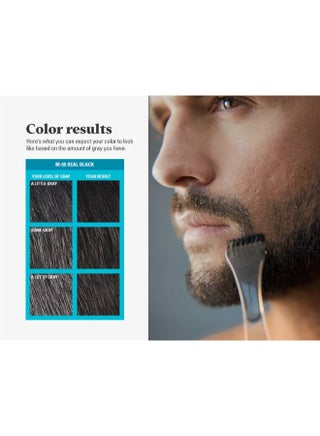Mustache & Beard – Real Black Beard Dye For Men, M-55, Brush-In Gel With Biotin, Aloe Vera, And Coconut Oil For Coarse Facial Hair - view 4