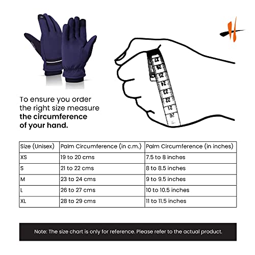 HIVER Womens Waterproof Gloves with Touchscreen Winter Gloves for Cold Weather Snow Minus Degrees for Trekking, Travelling (Medium, Blue) - Image 2