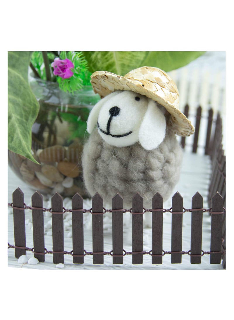 KASTWAVE Straw Knitting Hats, Mini Straw Hat Pastoral Style for DIY Craft Decoration Accessories, 3.2 Inch, Set of 12 - Image 4