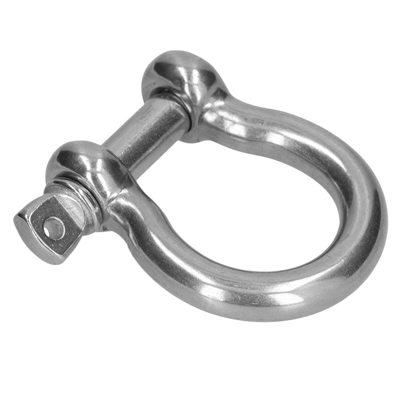 مصلحة ثقل مؤثرة على الشكل المقوس (Bow Shape) مع دبوس مفك (Screw Pin Anchor Shackle) من الفولاذ المقاوم للصدأ 304، موصل لسلسلة أو حبل أسلاك، أداة رفع - 10 قطع مقاس M6 - Image 1