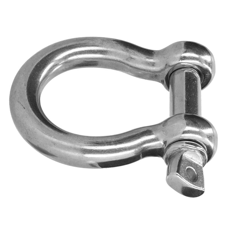 مصلحة ثقل مؤثرة على الشكل المقوس (Bow Shape) مع دبوس مفك (Screw Pin Anchor Shackle) من الفولاذ المقاوم للصدأ 304، موصل لسلسلة أو حبل أسلاك، أداة رفع - 10 قطع مقاس M6 - Image 3