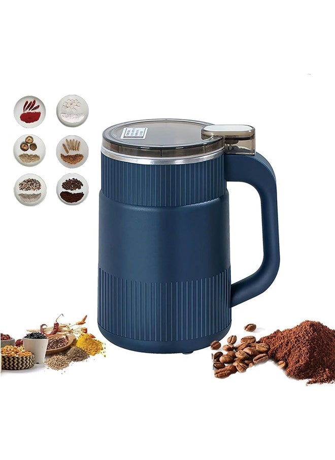 Generic Household Small Powder Grinding Machine, Grain mills, Herb Grinder, Spice Grinder, Electric Coffee Grinder, Multifunctional Grinding Machine with 304 Stainless Steel Blade (Blue)  - Image 1