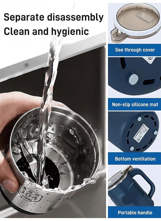Generic Household Small Powder Grinding Machine, Grain mills, Herb Grinder, Spice Grinder, Electric Coffee Grinder, Multifunctional Grinding Machine with 304 Stainless Steel Blade (Blue)  - Image 4