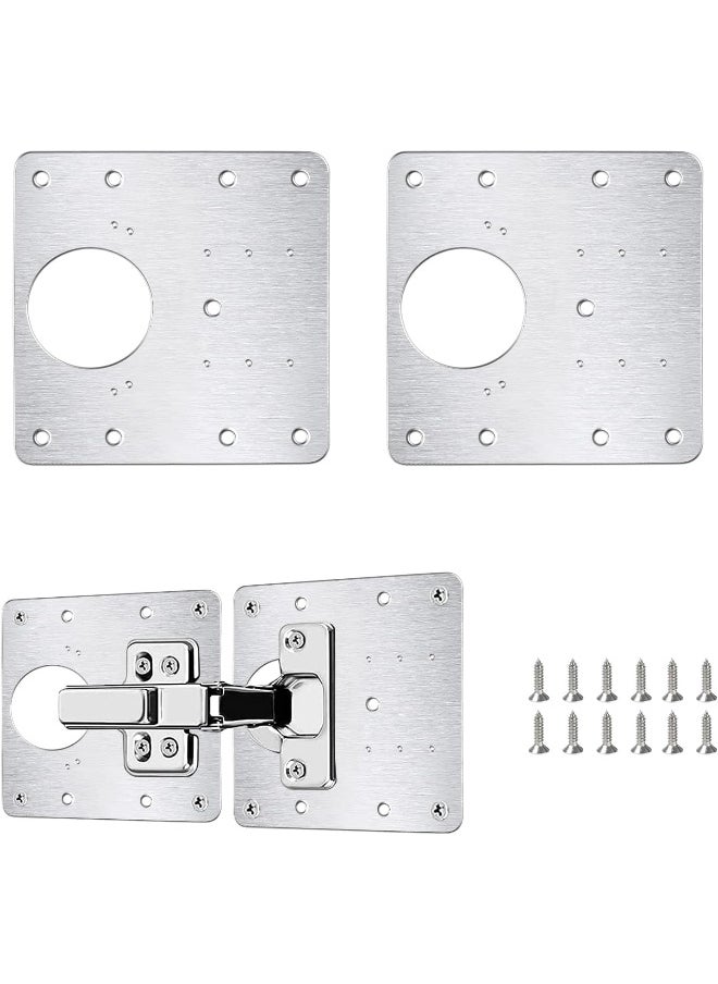 Royal Apex Hinge Metal Board Repair Plate Fix The Hinge Side Plate Repair Piece With Mounting Screws For Wood Furniture Shelves Cabinet 2  - Image 1