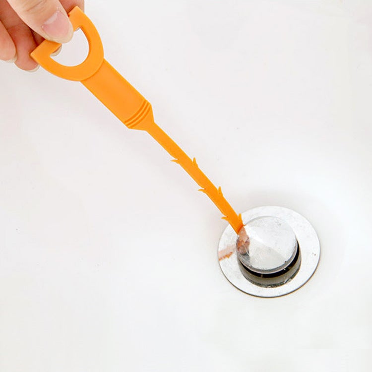 D-Type Smiling Face Pipe Dredge Hook – Plastic Sewer Cleaning Tool - Image 3