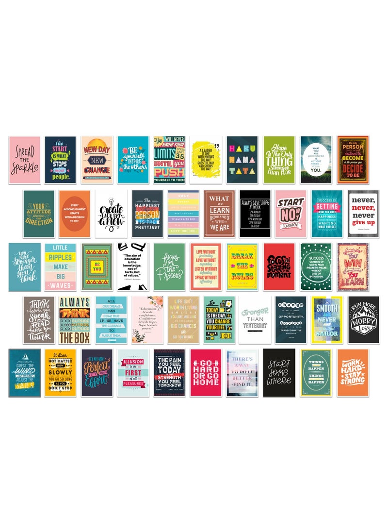 Paper Plane Design - PAPER PLANE DESIGN Small Inspirational Motivational Quotes Wall Abstract Poster (PACK OF 50) 6 INCH X 4 INCH - Image 1