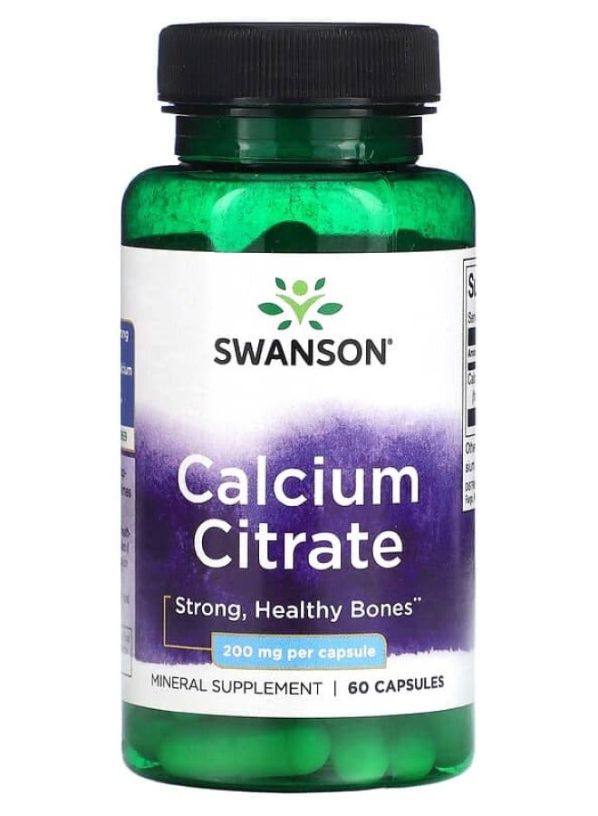 SWANSON Calcium Citrate 200 mg 60 Caps