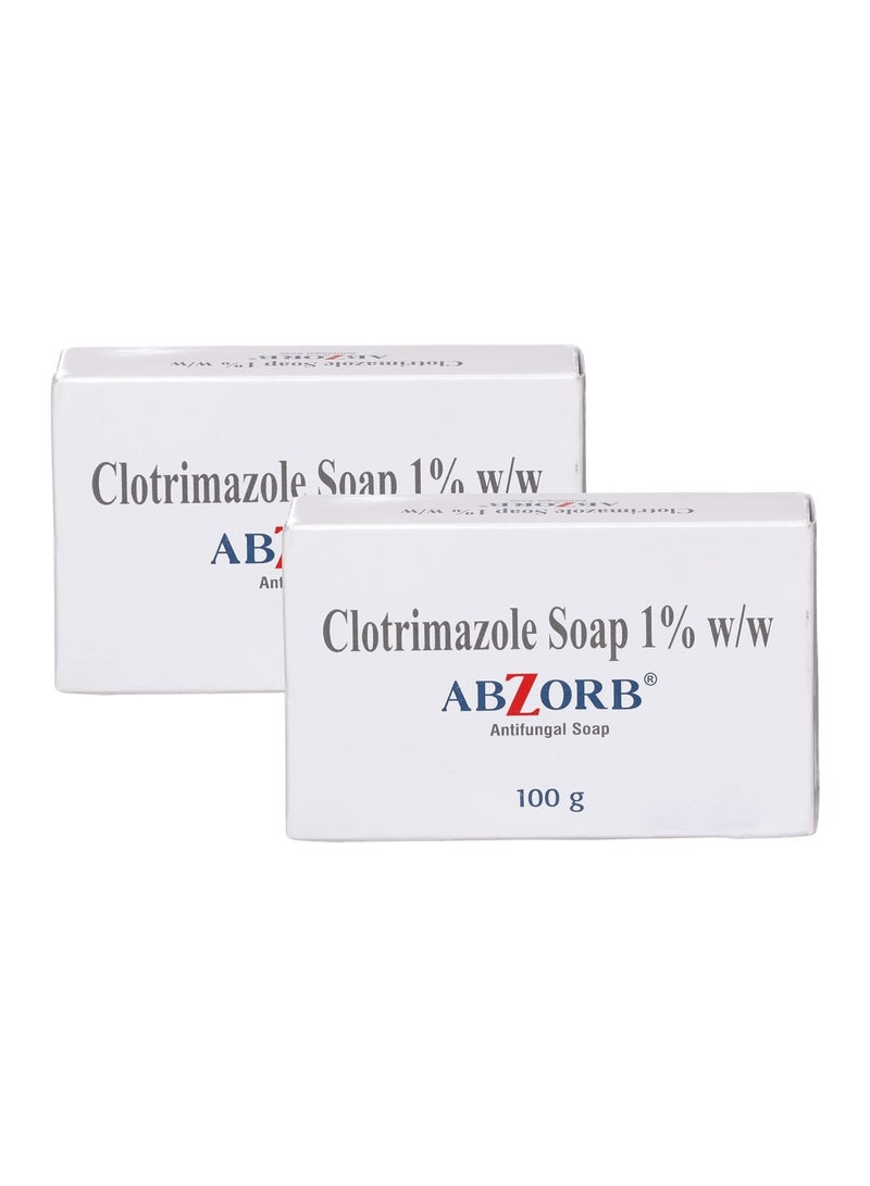 Abzorb Antifungal Cleansing Bar 100gm (pack of 2) - Image 1