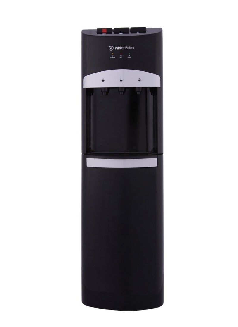 WhitePoint - White Point Top Loading Water Cooler with Bottom Cabinet, 3 Taps, Black - Image 1