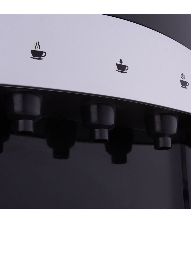 WhitePoint - White Point Top Loading Water Cooler with Bottom Cabinet, 3 Taps, Black - Image 1