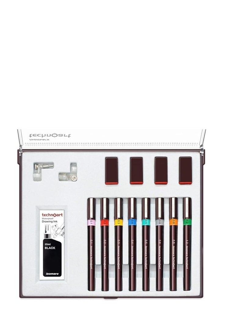Isomars Technoart Technical Drawing Pen SET OF 8 - Image 2