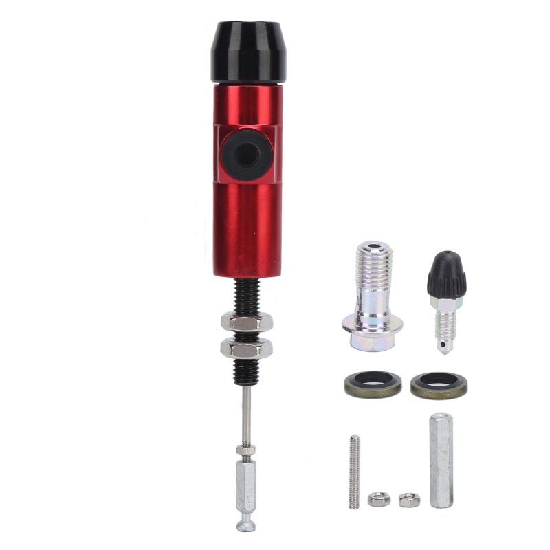 Clutch Rod Pump Red Aluminum Alloy Hydraulic Clutch Pump - Durable Wear Resistant Anodized Surface Brake Rod Pump for Motorcycles Bicycles - Image 1