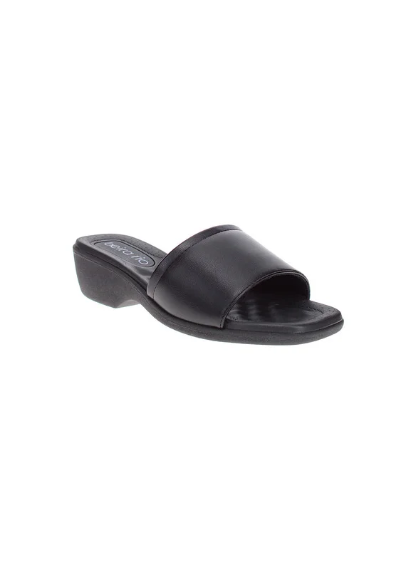 بيرا ريو Beira Rio Ladies Low Heel Sandals Black | Made In Brazil