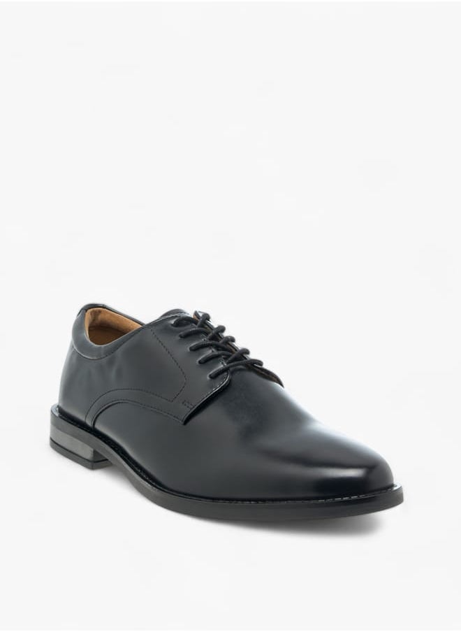 DUCHINI Mens Solid Lace-Up Derby Shoes  - Image 1