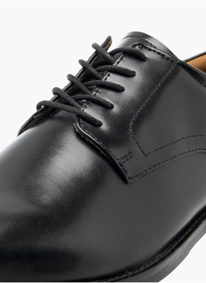 DUCHINI Mens Solid Lace-Up Derby Shoes  - Image 4