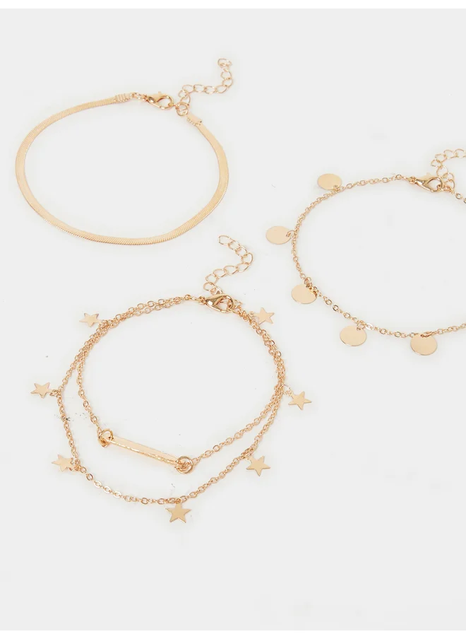 ستايلي Styli Set of 6 - Star Drop Anklet